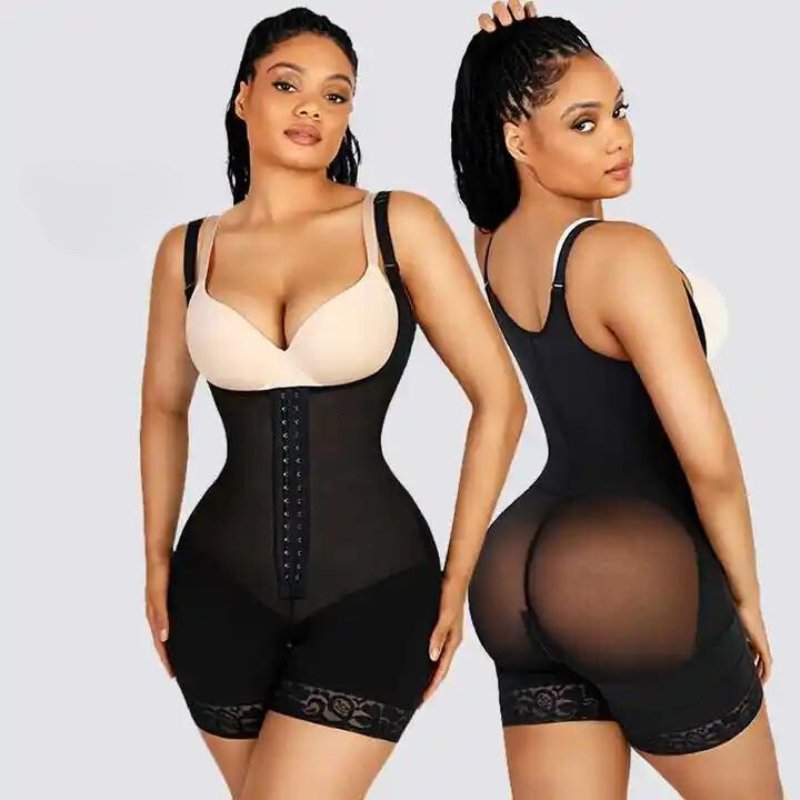 Breathable Latex Open Bust Tummy Control Firm Compression Shapewear - EMS-SHAPE